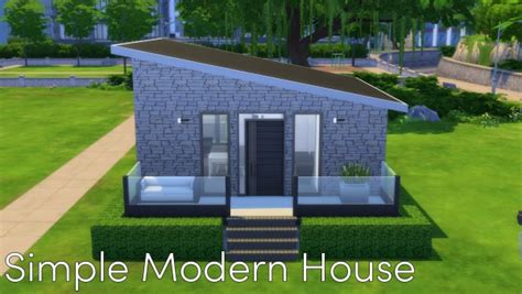 Mod The Sims Simple Modern House No Cc By Malwa1216 • Sims 4 Downloads