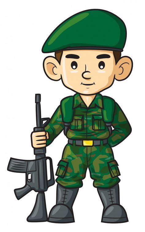 Army Gambar Kartun Askar Paling Keren 30 Gambar Kartun Tentara Cantik