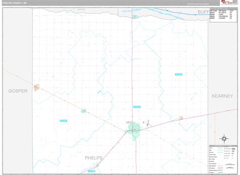 Phelps County Ne Wall Map Premium Style By Marketmaps