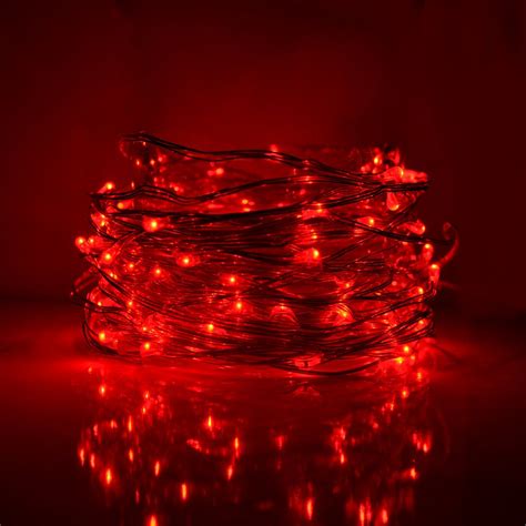 Plug In Fairy Lights 50 Micro Led Lights On Silver Wire 16 Color