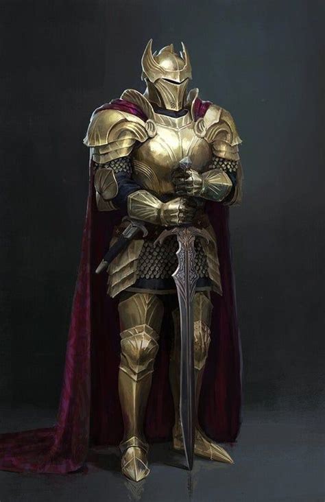 Golden Knight By Yoojin Rhee Imaginaryknights Fantasy Armor
