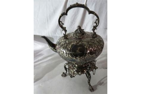 Lot Withdrawn A Mid 19th C Sheffield Silver Plated Kettle On Stand