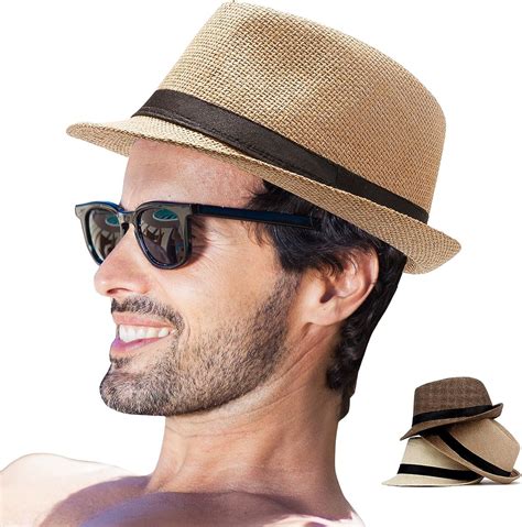 Fedora Hat Mens Fedora Hats For Men Trilby Hat Straw Sun Hat Panama Hat
