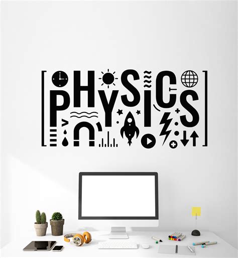 Vinyl Wall Decal Lettering Physics School Science Class Education Stic