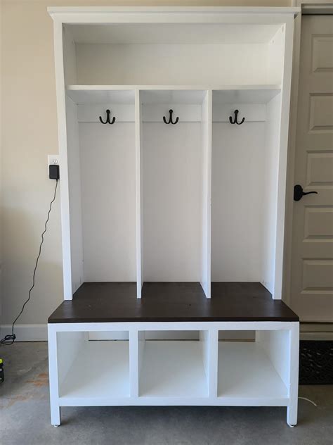 Mudroom Locker And Bench Completed Version Ana White