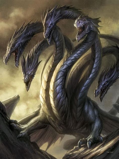 The Hydra Fantasy Monster Mythological Creatures Mythical Creatures Art