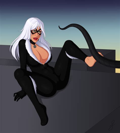 Rule 34 Black Cat Marvel Bodysuit Boots Breasts
