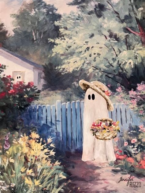 How To Paint A Ghost On An Old Thrift Store Painting Jennifer Rizzo