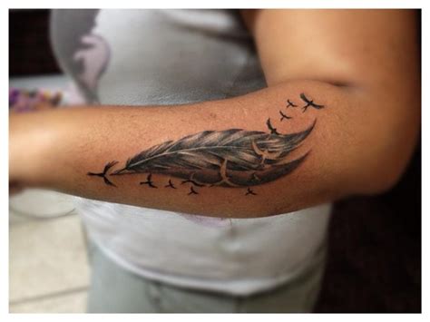 Eagle Feather Tattoo On Left Forearm Hd Tattoo Design Ideas