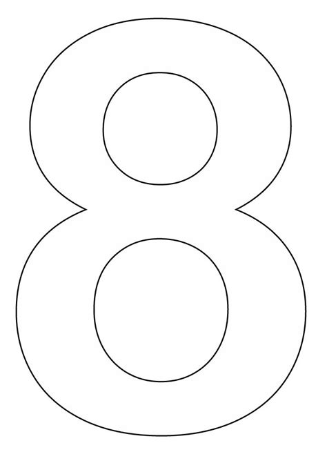 Best Images Of Printable Number Outline Large Printable Cut Out My