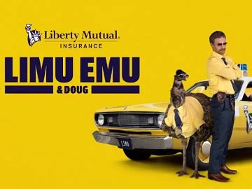 Limu emu and doug are on a mission to make sure a customer at a car dealership switches to liberty mutual, so they only pay for. Liberty Mutual LiMu Emu & Doug Dealership Commercial