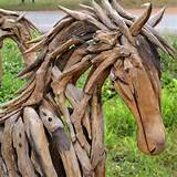 Pictures of Wood Carvings Horses