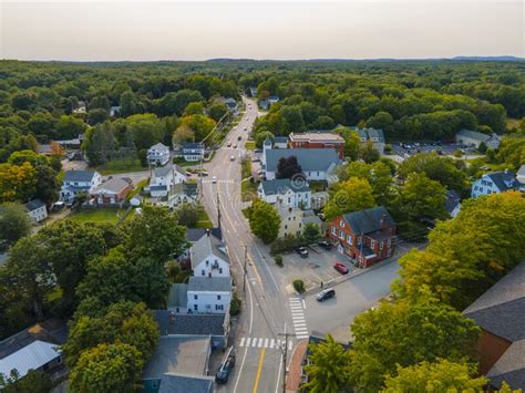 Newmarket Town Aerial View Nh Usa Stock Image Image Of Hampshire
