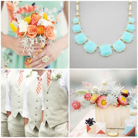 Inspiration Board Turquoise And Coral Inspiration Boards Wedding
