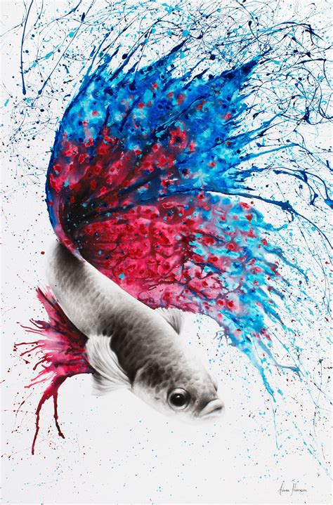 Australian Artist Ashvin Harrison Abstract Realism Paintings Fish