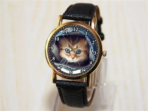 Watch Kitten Cat Watch Childrens Watches Ladies Etsy Uk