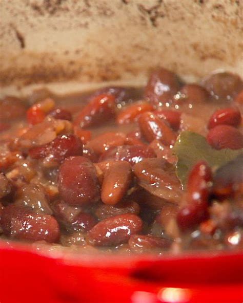 Sliced andouille sausage adds another dimension of flavor to the standard red beans and rice. New Orleans-Style Red Beans Recipe & Video | Martha Stewart