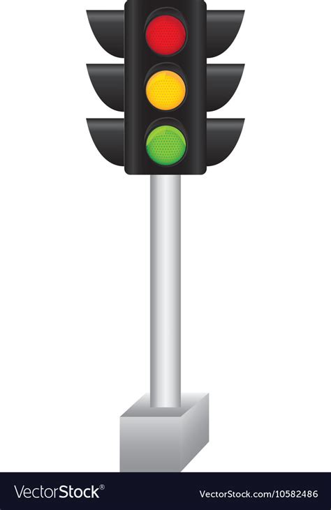 Semaphore Traffic Light Isolated Icon Royalty Free Vector