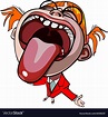 Funny cartoon girl with mouth wide open Royalty Free Vector