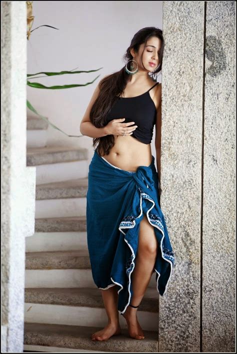 Charmi Hot Spicy Navel Show Pictures South Actress Saree Below Navel Photos