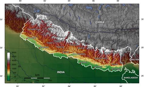 Landkarte Von Nepal Topographische Karte Weltkarte Karten Und