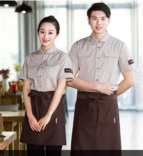 Cafe Uniforms Coffee Waiter Uniform Waiters Jacket Summer Short In