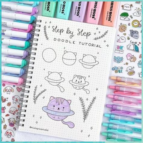 22 Incredibly Simple Bullet Journal Doodle Tutorials For Beginners In