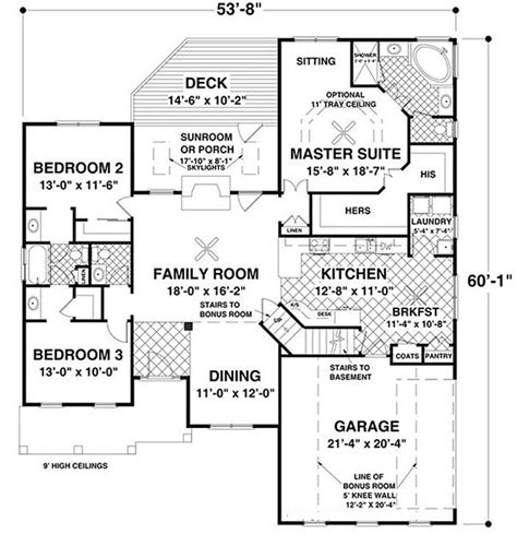 Traditional Style House Plan 3 Beds 2 Baths 1800 Sqft Plan 56 635