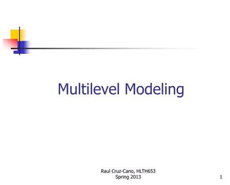 Ppt Multilevel Modeling Powerpoint Presentation Free Download Id