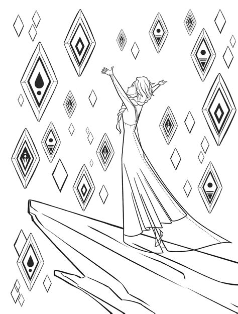 New Frozen 2 Coloring Page With Elsa Coloring Home