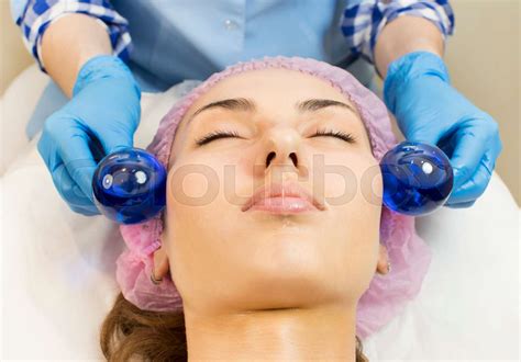 Process Cosmetic Mask Of Massage And Facials In Beauty Salon Stock Image Colourbox