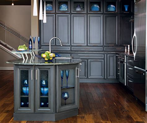 The soft gray color allows the modern. Dark Grey Kitchen Cabinets - Decora Cabinetry