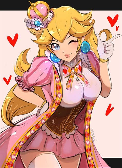 Ar Mario Peach By Omiza Zu On Deviantart Princesse