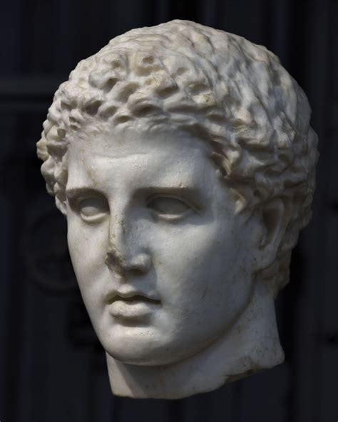 Male Head Greek Marble Roman Copy After A Greek Statue By Scopas