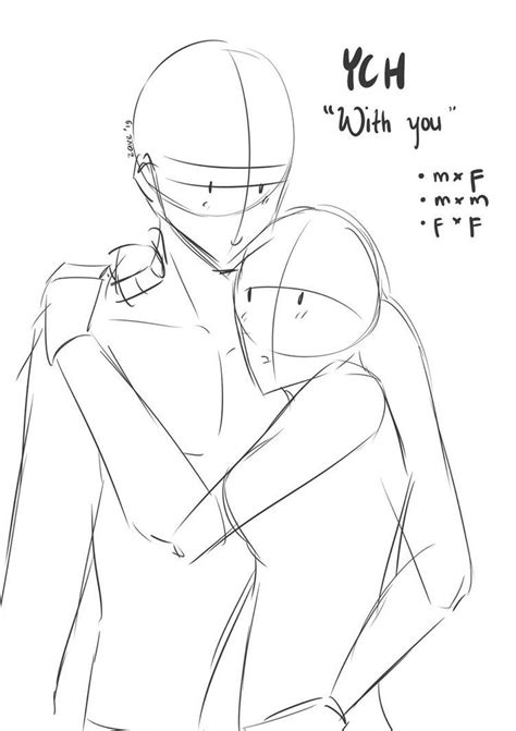 Open 1 5 Ych 32 Couple [with You] By Zave K On Deviantart Couple Poses Drawing Couple