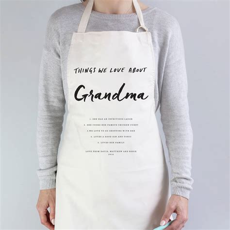 Things I Love About Grandma Apron By Old English Company