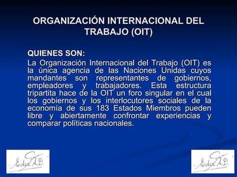 Organización Internacional Del Trabajo Oit
