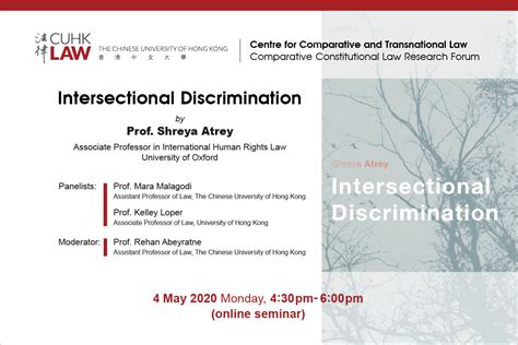 Cctl Comparative Constitutional Law Research Forum Seminar On “intersectional Discrimination