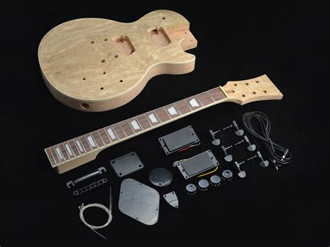 Gibson les paul jr potentiometer kit with orange drop cap and gavitt wire & jack. Les Paul Style Guitar Kit - Spalted Maple - DIY Guitars