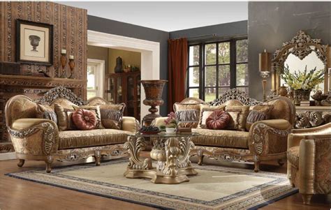 Hd 622 Homey Design Upholstery Living Room Set Victorian European