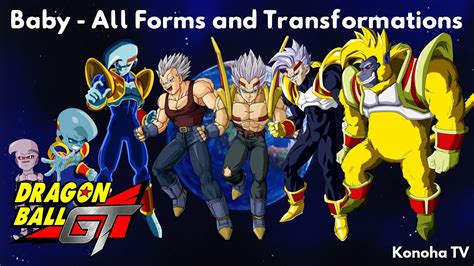 The dragon ball gt series is the shortest of the dragon ball series, consisting of only 64 episodes; Baby - All Forms and Transformations (Dragon Ball GT - Dragon Ball Heroes) - YouTube