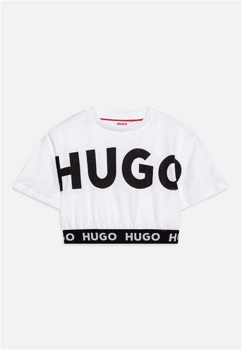 Hugo Kids Short Sleeves T Shirt Print Whiteweiß Zalandode