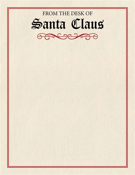 Santa Letterhead Printable Free