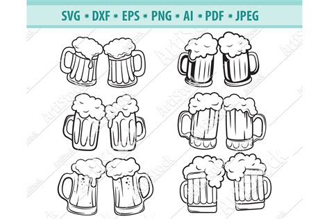 BEER SVG Alcohol Svg Beer Mugs Svg Drink Dxf Png Eps 729706