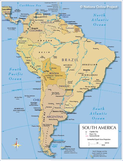 Am Rica Do Sul Mapas Geogr Ficos Da Am Rica Do Sul Enciclop Dia Global