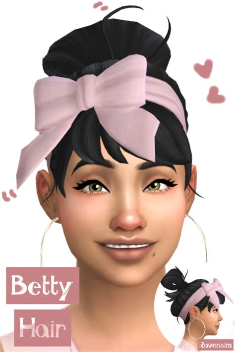 raven s little bit of everything hello betty hair ☀ ∙ base game compatible hello betty