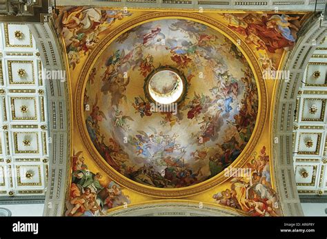 Fresco Paintings Inside The Dome Of San Lorenzo Church Florence Toscana