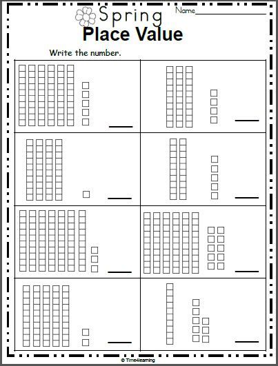 First Grade Numbers And Place Value Worksheets A F