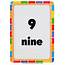 Flashcard With Number Nine Printable Template  Free