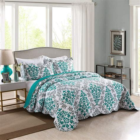 Marcielo 3 Piece Quilted Bedspread Printed Quilt Quilt Set Bedding